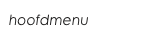 hoofdmenu